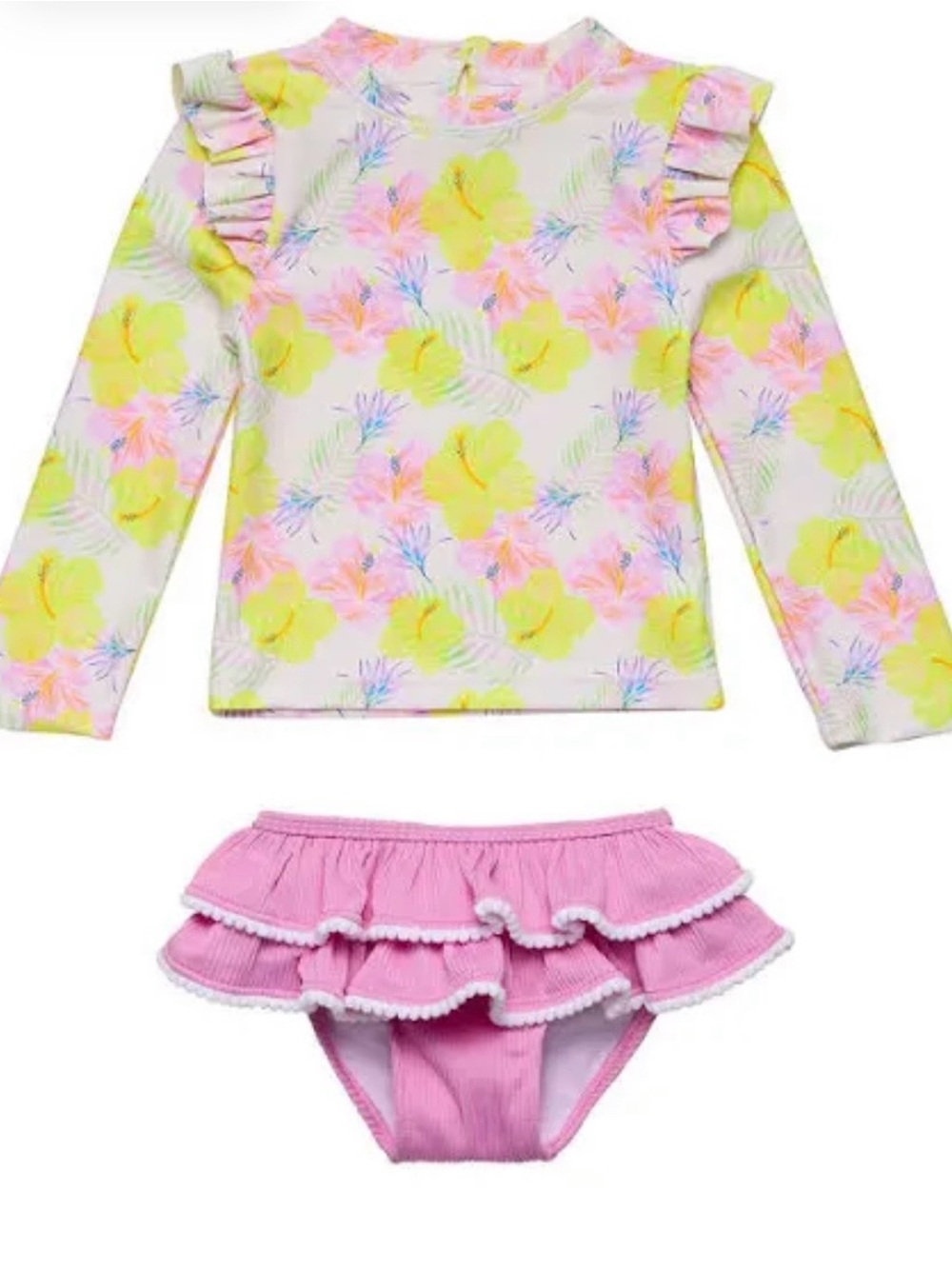 NWT! Snapper Rock Aloha Ruffle Swim Set